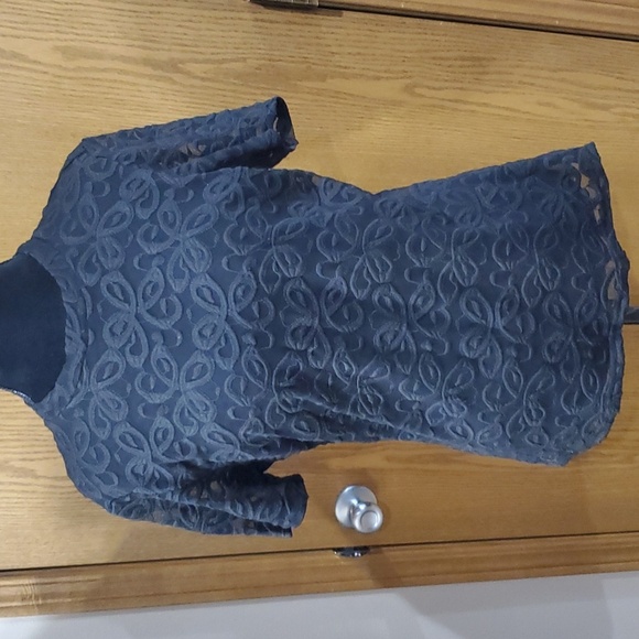 Johnny Was Jade Astrid black lace style mesh top excellent condition - Picture 2 of 8